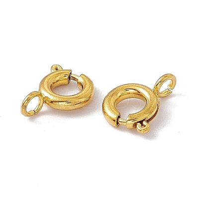 PVD Vacuum Plating 201 Stainless Steel Spring Ring Clasps STAS-J401-LD023-6-1