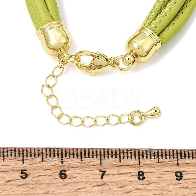 Microfiber Leather Multi-strand Cord Bracelets Makings FB-CBA983F-01G-1