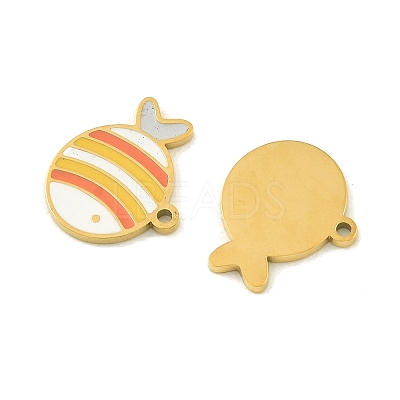304 Stainless Steel Enamel Charms STAS-H251-01C-G-1