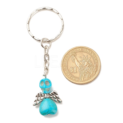 Dyed Synthetic Turquoise Keychains KEYC-JKC00328-1