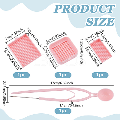 1Pc Plastic with Iron Tweezers TOOL-WH0155-238A-1