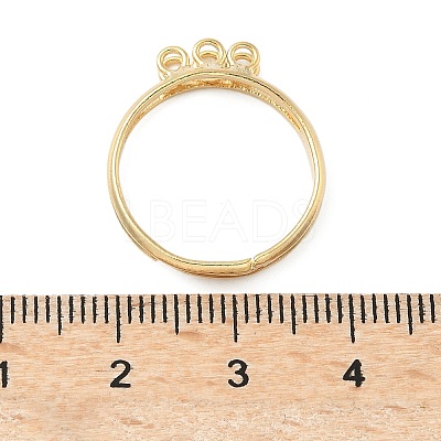 Adjustable Brass Finger Ring Trays for Hanging Pendant KK-K414-03B-G-1
