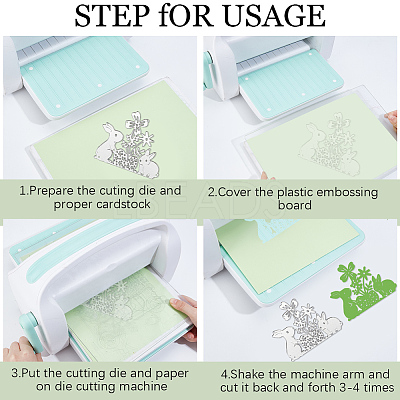 2 Styles Easter Egg & Rabbit Cutting Dies Stencils DIY-CP0012-03-1