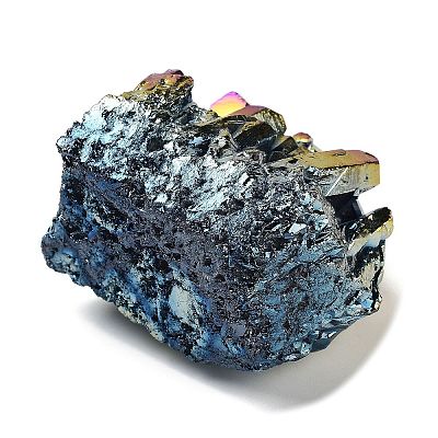 Electroplated Natural Druzy Quartz Crystal Cluster Ornaments RABO-PW0001-179B-1