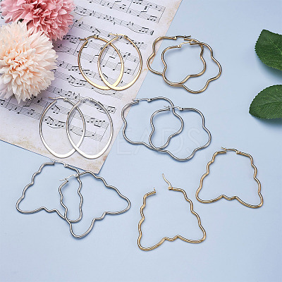 Iron Hoop Earrings EJEW-TA0010-07-1