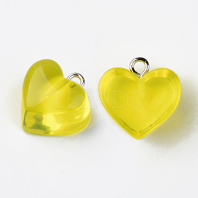 Transparent Resin Pendants RESI-R429-30G-1