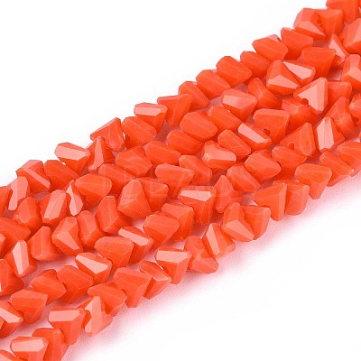 Opaque Glass Beads Strands GLAA-N019-4mm-14-1