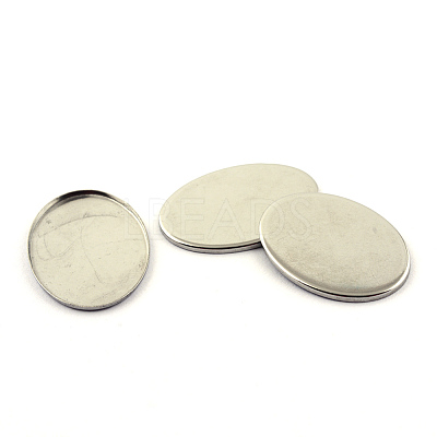 Tarnish Resistant 304 Stainless Steel Plain Edge Bezel Cups LS-STAS-Q194-12-1