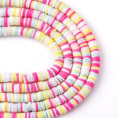 Handmade Polymer Clay Beads Strands CLAY-R089-6mm-T02B-05-1