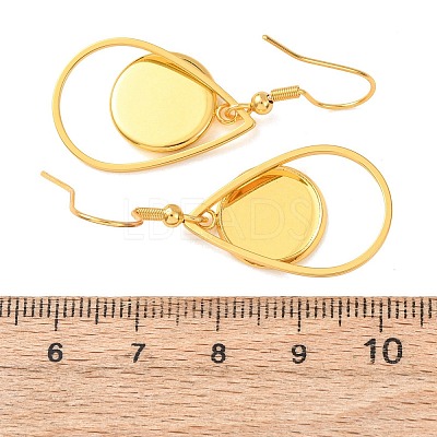 304 Stainless Steel Earring Cabochon Settings STAS-D267-01F-G-1