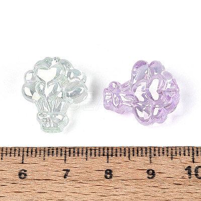 UV Plating Transparent Acrylic Beads TACR-T029-28M-1
