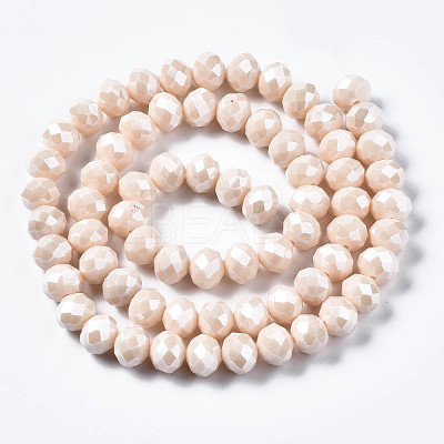 Electroplate Glass Beads Strands EGLA-A034-P10mm-A17-1