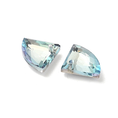 Electroplated Glass Pendants EGLA-M029-03-04-1