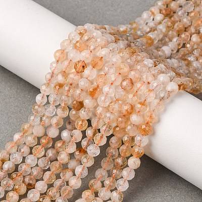 Natural Citrine(Heated) Beads Strands LS-G-G155-B03-02-1