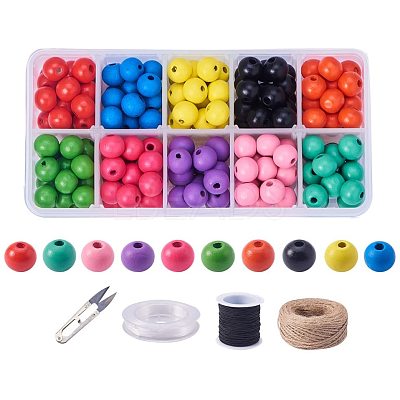 Diy Jewelry Wood Beads DIY-PH0018-20-1