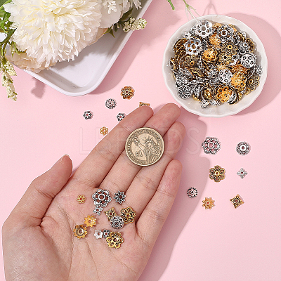 360Pcs 12 Styles Alloy Bead Caps FIND-PA0001-15-1
