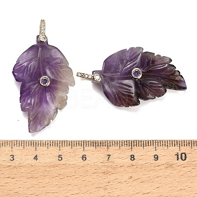 Natural Amethyst Pendants G-K372-06G-A03-1