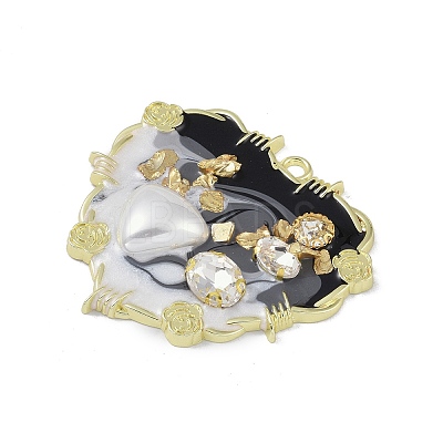 Rack Plating Alloy Enamel Pendants FIND-I038-16A-1