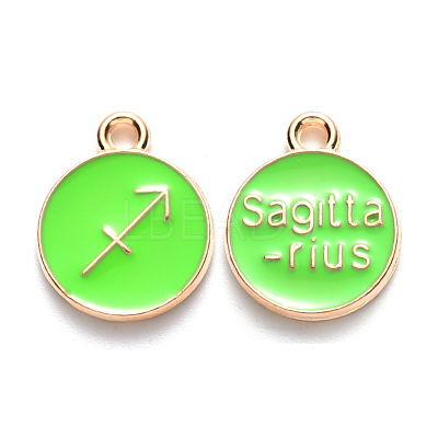 Alloy Enamel Pendants ENAM-S124-01B-06F-1