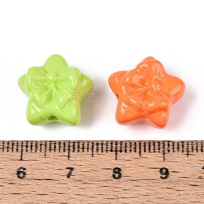 Baking Paint Opaque Acrylic Beads OACR-N142-11-1