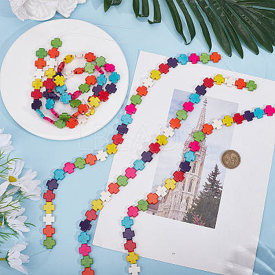 5 Strands Synthetic Turquoise Beads Strands TURQ-ME0001-03-1
