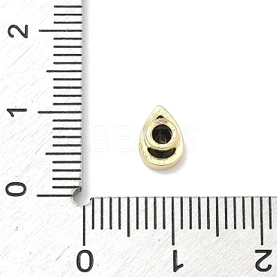 Teardrop Brass Micro Pave Cubic Zirconia Cabochons KK-P345-13G-B04-1