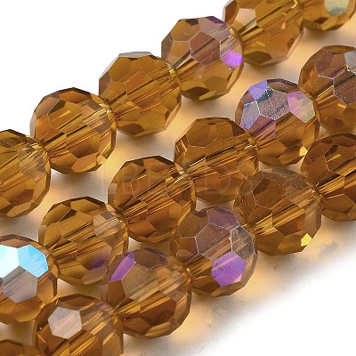 Electroplate Transparent Glass Beads Strands EGLA-A035-T10mm-L04-1