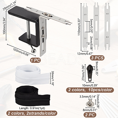 Zipper Install Tool Kit DIY-GA0007-14-1