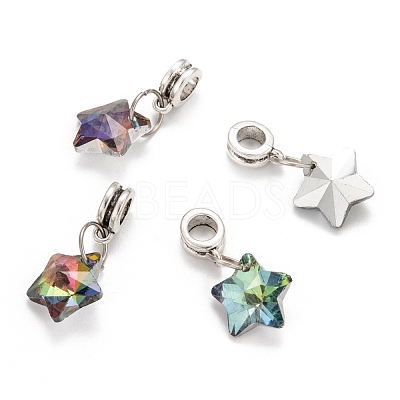 Tibetan Style Alloy Large Hole European Dangle Charms PALLOY-JF00040-1