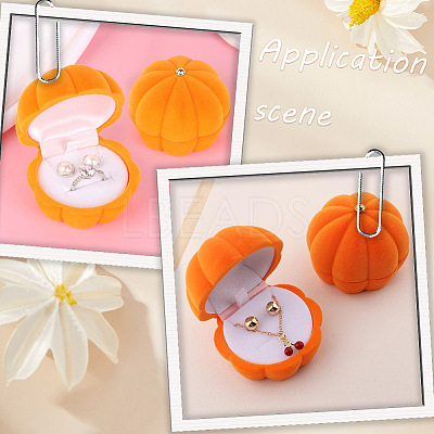 1Pc Pumpkin Flocking Jewelry Boxes VALE-BBC0001-01-1