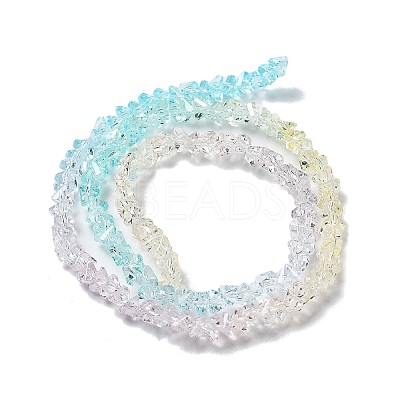 Transparent Glass Bead Strands X-GLAA-H023-03O-1