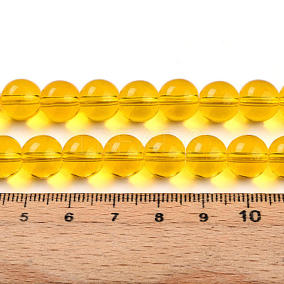 Transparent Glass Beads Strands GLAA-T032-T10mm-24-1