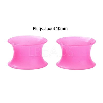 32Pcs 16 Colors Silicone Thin Ear Gauges Flesh Tunnels Plugs FIND-YW0001-17C-1