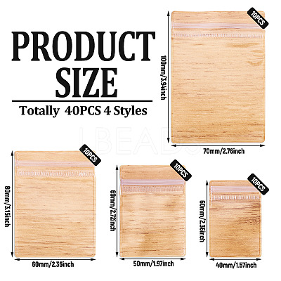 40Pcs 4 Styles PVC Resealable Bags OPP-TA0001-18A-1