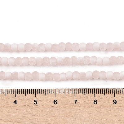 Frosted Crackle Glass Beads Strands GLAA-U001-4mm-M12-1