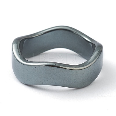 Non-magnetic Synthetic Hematite Finger Rings RJEW-H544-03D-1