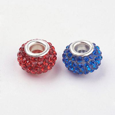 Grade A Rhinestone European Beads CPDL-H001-12x9mm-M-1