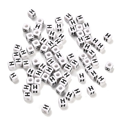 Opaque Acrylic Beads OACR-S076-01H-1