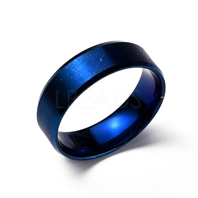 201 Stainless Steel Wide Band Finger Rings for Women Men RJEW-WH0009-13H-BU-1