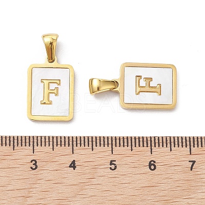 Ion Plating(IP) 304 Stainless Steel Pave Shell Pendants STAS-G327-01G-F-1