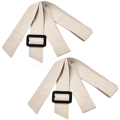 2Pcs Tie a Knot Polyester Waist Belt with Plastic Buckle AJEW-GF0014-53C-1