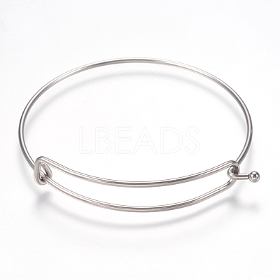 Tarnish Resistant Adjustable 304 Stainless Steel Expandable Bangle Making STAS-I081-01P-1