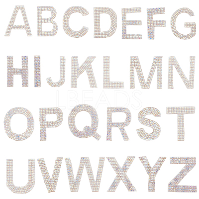 Glitter Hotfix Rhinestone Iron on Patches DIY-WH0183-09E-1
