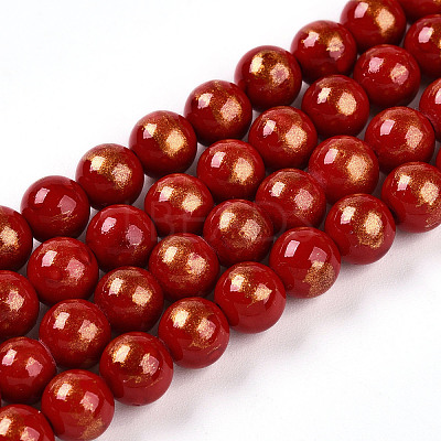 Natural Mashan Jade Beads Strands G-A255-A01-02A-1