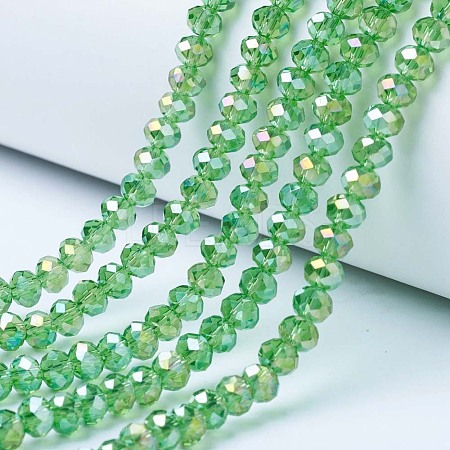 Electroplate Glass Beads Strands EGLA-A034-T10mm-B11-1