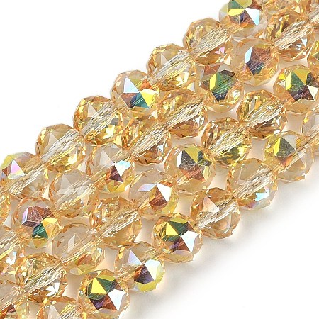 Transparent Electroplate Glass Beads Strands EGLA-N002-34C-C23-1
