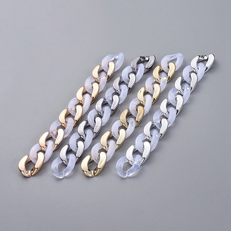 Handmade Imitation Gemstone Style Acrylic Curb Chains AJEW-JB00524-1