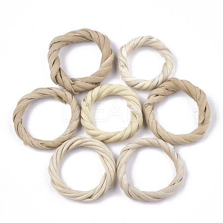 Handmade Reed Cane/Rattan Woven Linking Rings X-WOVE-T006-004B-1