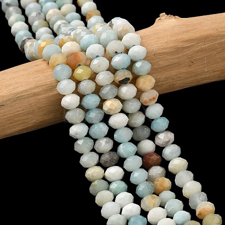 NNatural Flower Amazonite Bead Strands G-D344-A35-1