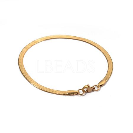 304 Stainless Steel Bracelets BJEW-D418-01G-1
